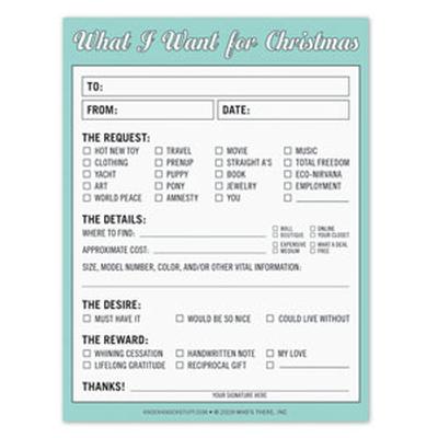 Click to get What I Want for Xmas Notepad