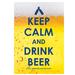 Keep Calm Beer Tin Sign
